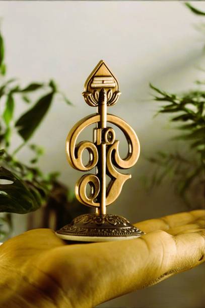 Wodec MURUGAR METAL OM-VEL FOR CAR DASHBOARD-RELIGIOUS IDOL Decorative Showpiece  -  9 cm