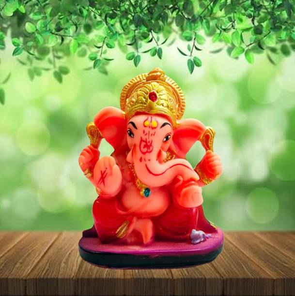 YADAVA Handcrafted Ganesha Beautiful Lord Ganesha Idol Figurine Showpiece Sculpture Decorative Showpiece  -  8.5 cm
