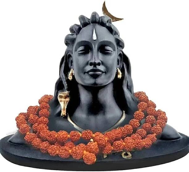 Ilyaj khan handicrafts Adiyogi Shiva Statue | Car Dashboard | Adiyogi Showpiece Decorative Showpiece  -  13 cm