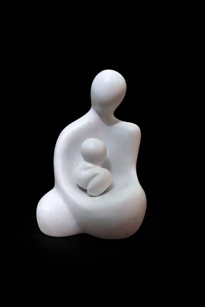 aabco Mother & Baby Abstract Ceramic Showpiece for Home Décor Decorative Showpiece  -  12 cm