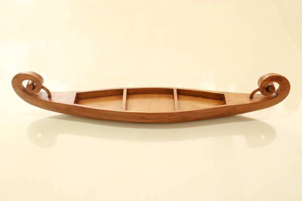 Soorya Kiran Handicrafts Kerala Home Decor Vallam Race Boat Memento Gift Sculpture Vintage Antique Decor Decorative Showpiece  -  17.5 cm