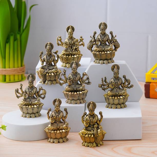 THOLIYA ARTS Astha Lakshmi Murti Laxmi Maa Eighth Avatars Statue 8 Form of Devi Lakshmi Idol Decorative Showpiece  -  7.7 cm