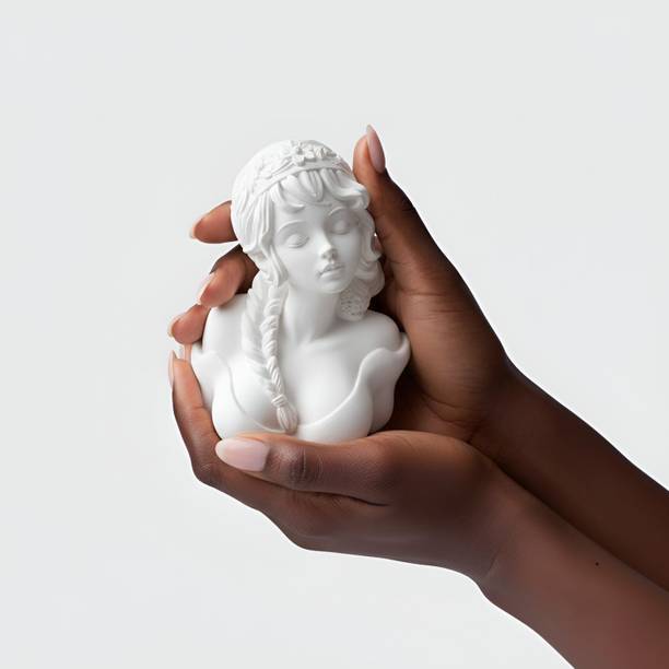 THE CARVA Serene Grace Modern Home Decor Showpiece | Aesthetic Room Decor & Gift Item Decorative Showpiece  -  15 cm