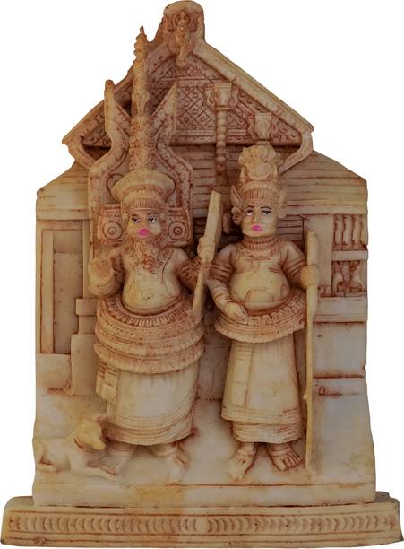 Newven Parassini Muthappan Statue Hindu God Idol Showpiece Gifts Home Decor Figurine Decorative Showpiece  -  16 cm