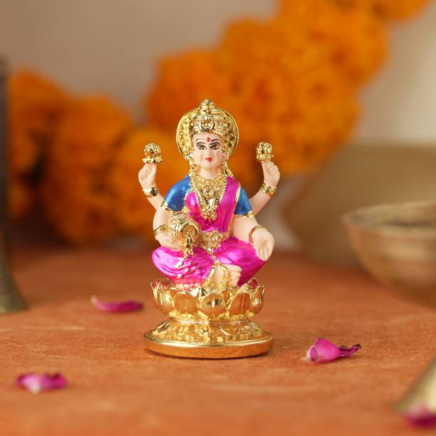 Voylla Gift of Abundance Lord Lakshmi Festive Idol Decorative Showpiece  -  1 cm