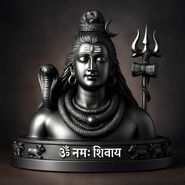 shyam lalla handicraft Big Size Adiyogi Shiva Statue | Premium Shiv Murti for Home Temple Decoration Decorative Showpiece  -  11.5 cm