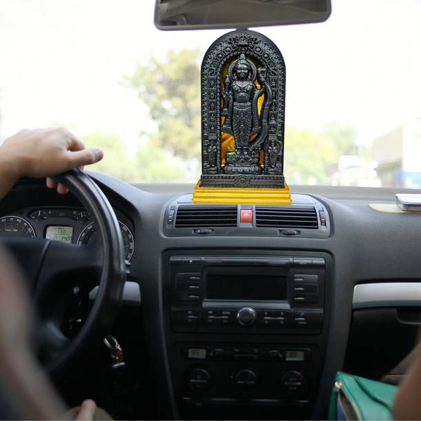 LAX CAR DESK IDOL RAM LALA GOD STATUE SUITABLE FOR CAR, TABLE, HOME GOD SIGHASON Decorative Showpiece  -  12 cm