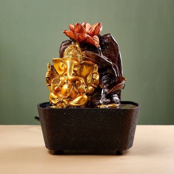 ARCHIES Sacred Ganesha Water Fountain Showpiece Decorative Showpiece  -  14 cm