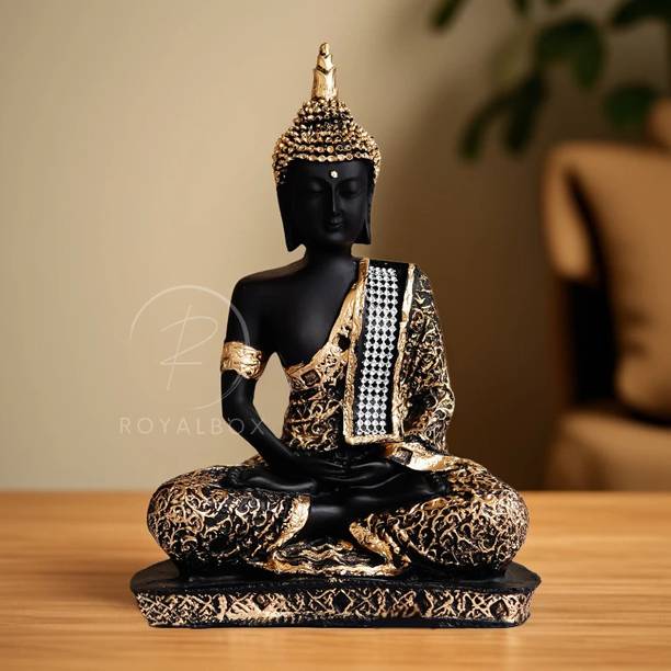 Royalbox Meditating Buddha Statue For Home Decor Idol Decorative Showpiece  -  17 cm