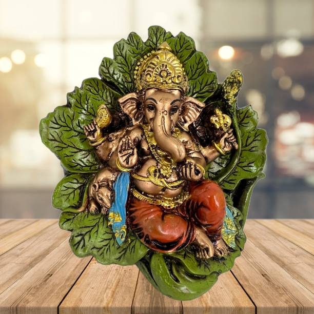 Elegant Lifestyle Antique Marble Ganesh Ji Idol, Ganpati/Ganesha Murti, Religious Gift Office Home Decorative Showpiece  -  10 cm
