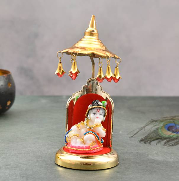 UniqueArt Cute Krishna Idol for CAR Dashboard|Krishna Ji Car Dashboard|Bal Gopal Statue Decorative Showpiece  -  8 cm