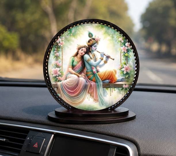 Yashika Premium Radha Krishna Eternal Love Car Dashboard Idol- Decorative Showpiece - 1 cm