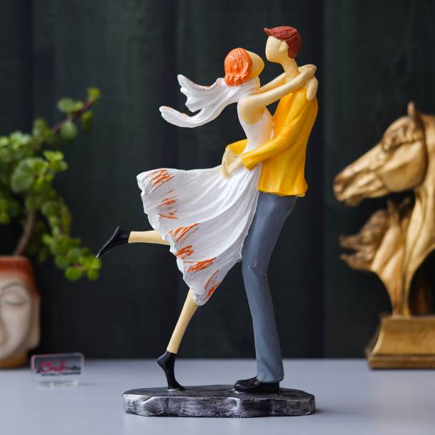 eCraftIndia Lovers Tango Dancing Couple Statue Human Figurines Decorative Showpiece Decorative Showpiece  -  33 cm