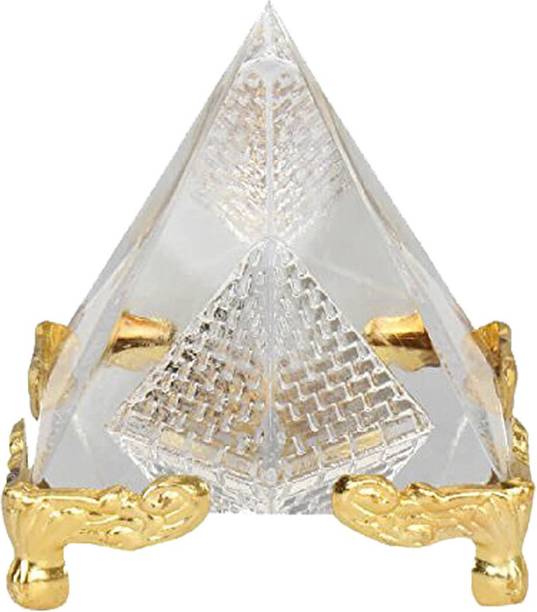 Gift Decor Shop crystal pyramid vastu for home good luck (8 cm) Decorative Showpiece  -  8 cm