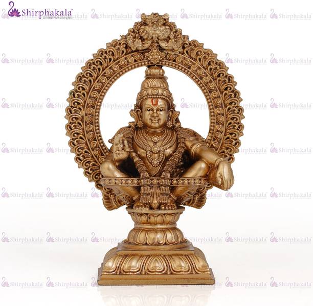 SHIRPHAKALA – Divine Handicrafts Ayyappan Idol - 4 Inch Height Resin Statue for Pooja & Home Decor, Car dashboard Decorative Showpiece  -  10.5 cm