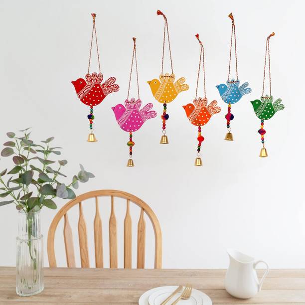 GORVINU CRAFTS Bird Wall Hanging Multicolor Decorative Item for,Garden,Home Festival Decoration Decorative Showpiece  -  30.5 cm