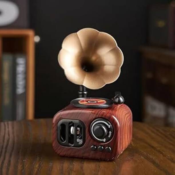 Beyondecor Vintage Phonograph Miniature Musical Box For Gifting,Table & Desk Decor Decorative Showpiece  -  18 cm