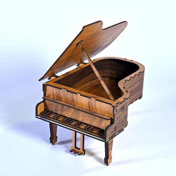 Magic Laser art Piano decorative showpiece (wooden) Decorative Showpiece  -  45 cm