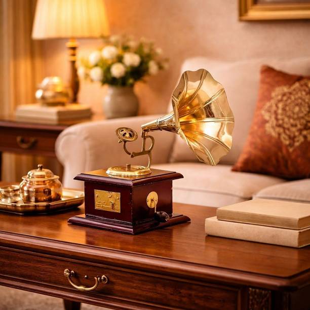 BOSCO Handicraft Retro Gramophone Phonograph Style Decorative Showpiece  -  11 cm