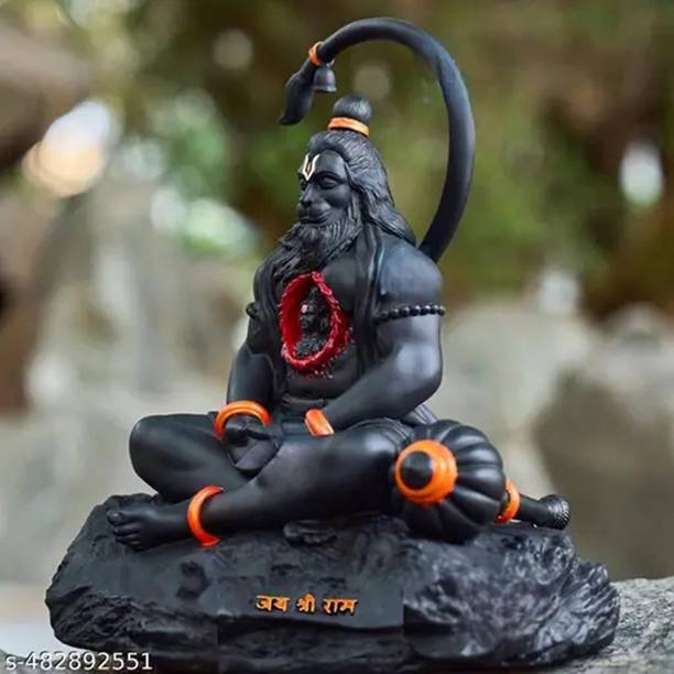 CraftVilla Lord Hanuman Murti | Bajrangbali Idol for Home, Temple & Car Decorative Showpiece  -  6 cm