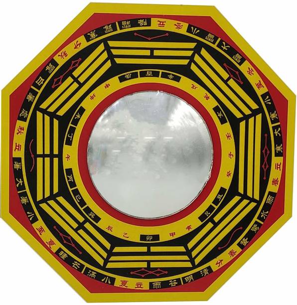 Plus Value Feng Shui Bagua Pakua Convex Mirror Deflect Negative Energy & Protection for Home & Office (5.5inch) Decorative Showpiece  -  14 cm