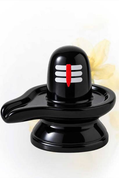 G N M Crafted Premium Shivling for Puja Decorative Showpiece  -  8 cm