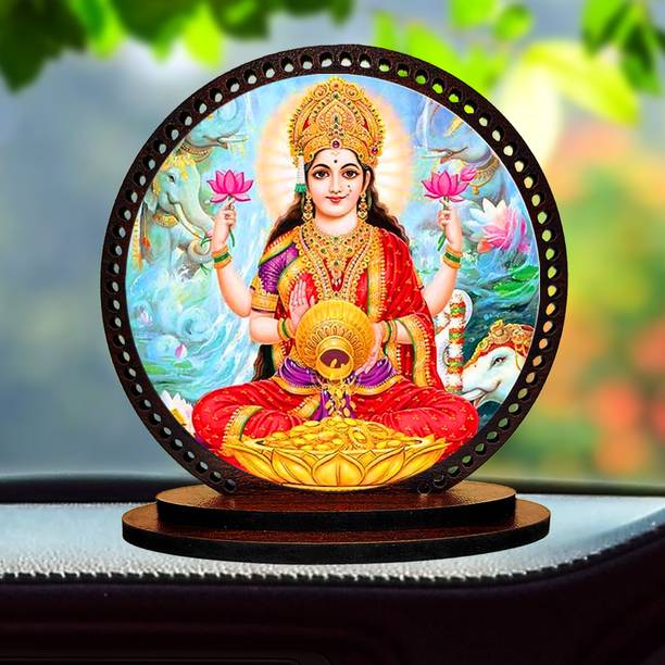 GiftzLane Lord Laxmi Dashboard idol for Car and Home Decorative Showpiece  -  3 cm