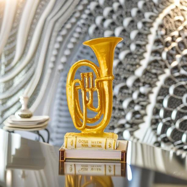 BECKON VENTURE Elegant Graceful Sexophone Musical Instrument Showpiece For Home Decor Gift Item Decorative Showpiece  -  24 cm