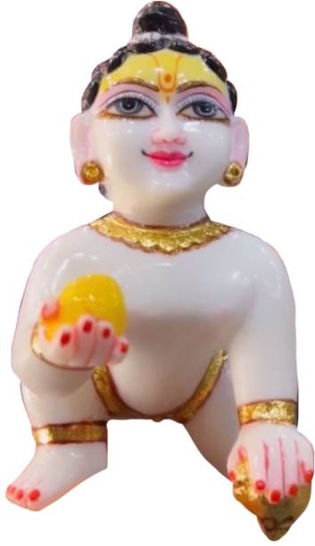 krishnagallery1 Marble Laddu Gopal Murti For Pooja Home Temple Decorative Showpiece  -  15 cm