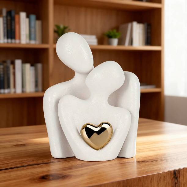 PALAY Romantic Couple Figurine Ceramic Showpiece for Home Decor and Gifts Decorative Showpiece  -  3.2 cm