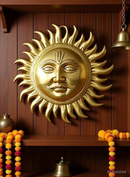 PPJ sun Face Wall Hanging is a Vastu|Surya Yantra| Decorative Showpiece  -  19 cm