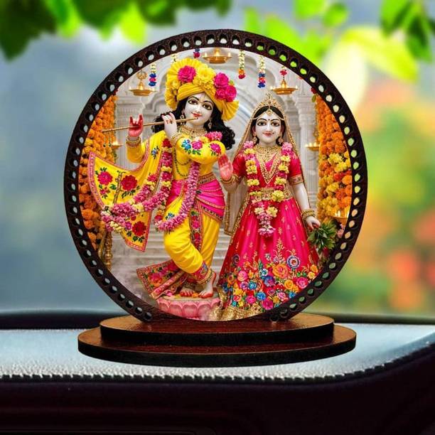 Artle Media Lord Radhe Krishna ji Idol for car Dashboard & Home Decorative Showpiece  -  7.62 cm