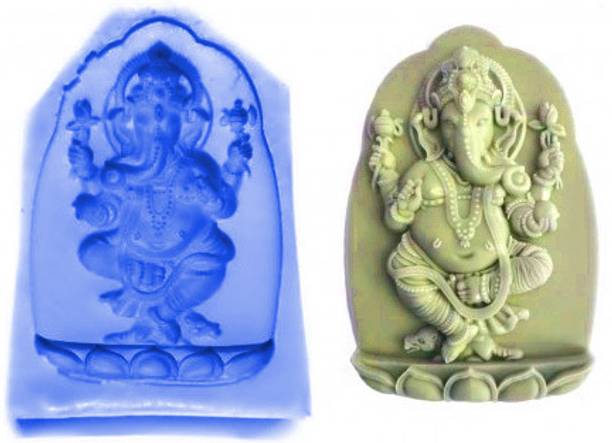 GANESHA PATERN GPGM GANESHA PATTERN SILICONE MOLD Decorative Showpiece  -  10 cm
