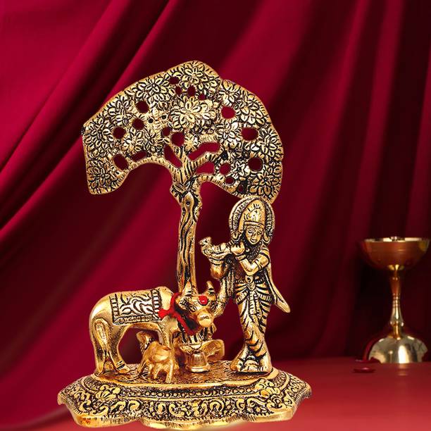 NOKTUS Krishna God Idol, God Murti Figurine Religious Pooja Gift Items and Home Decor Decorative Showpiece  -  15 cm