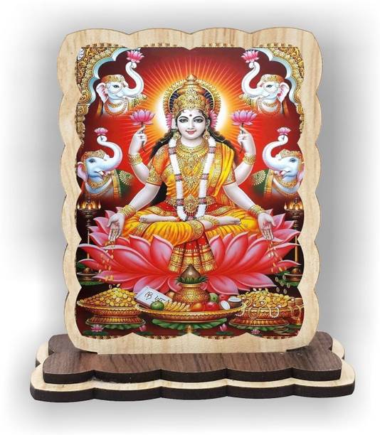 ART END Mata Lakshmi Car Dashboard Photo Frame Decorative Showpiece  -  10.16 cm