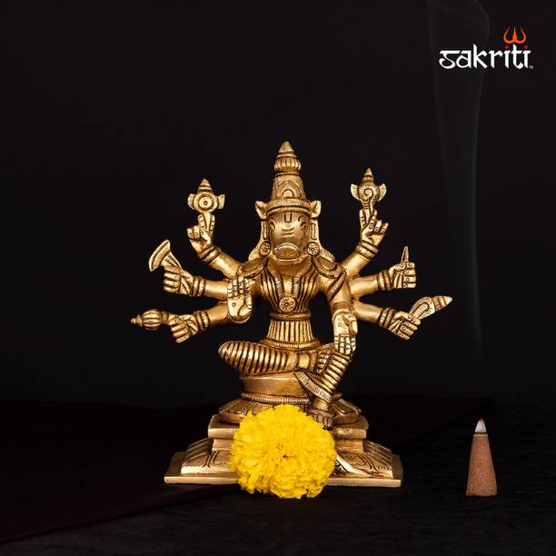 sacred needs Sacred Needs Brass Varahi Idol – 6.5 Inch (16.5 cm) Height Decorative Showpiece  -  16.5 cm