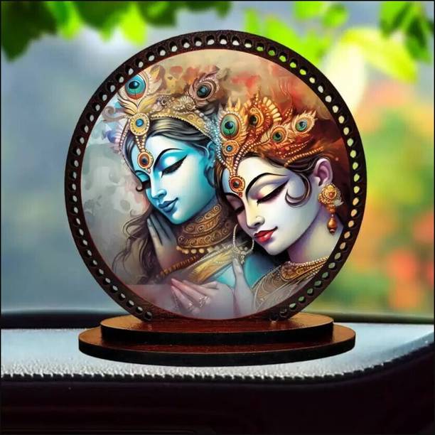 IDOLCRAFT Decorative Radha Krishna Car Dashboard Idol Decorative Showpiece  -  7.6 cm