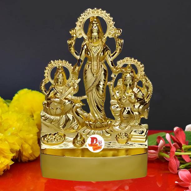 DARIDRA BHANJAN Saraswati Ji Murti Goddes ganesh Idol Maa Sharda Murti Maa Saraswati LAXMI MATA Decorative Showpiece  -  11 cm