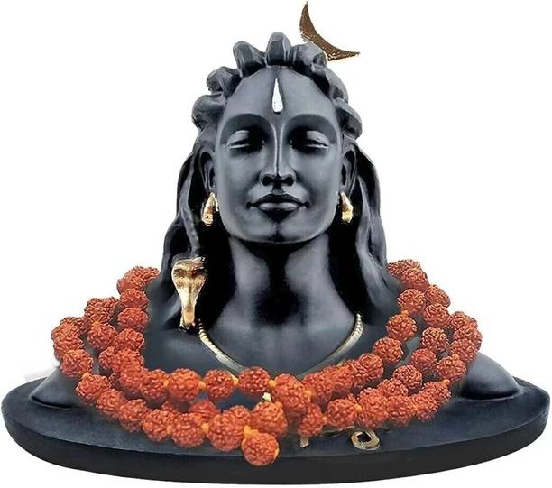 AADHAN TRADERS Adiyogi 3D Shiva God Idols Statue for car dashboard Decorative Showpieces Decorative Showpiece  -  7.5 cm