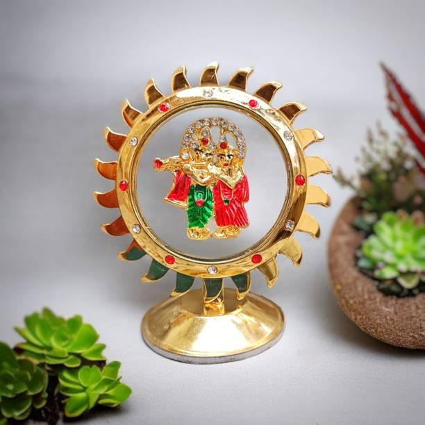 Vrindmart radha krishna beautiful showpiece for home and gift (pack of 1) Decorative Showpiece  -  7 cm