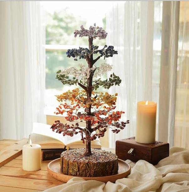 BHAGYA G 1000 Chakra Crystal Tree Showpiece for Home Decoration Good Luck Feng Shui Tree Decorative Showpiece  -  24 cm