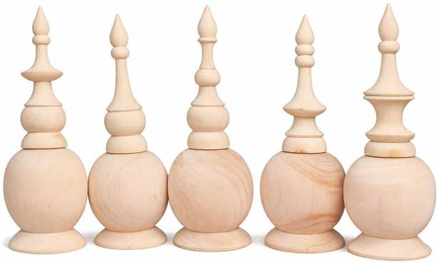 SPR Gachkouto Wooden Decorative Set of 5 | Customizable Wooden Pieces for Art Work Decorative Showpiece - 22.26 cm
