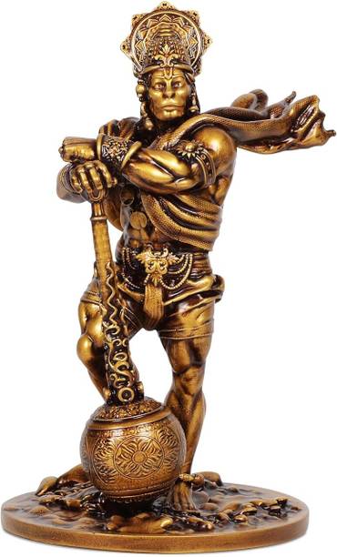 Gaurav Craft Hanuman Ji 3d Premium Murti Bajrangbali Murti Hanuman Idol for Car Dashboard Decorative Showpiece  -  11 cm