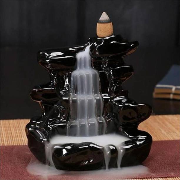 Flipkart SmartBuy Smoke Fountain unique Backflow Dhoop burner 10 Incense Cone Sticks Decorative Showpiece  -  12 cm