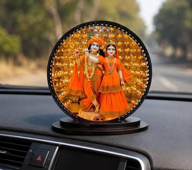 RADHEY KRISHNA RADHA KRISHNA CAR DASHBOARD IDOL.120 Decorative Showpiece  -  10 cm