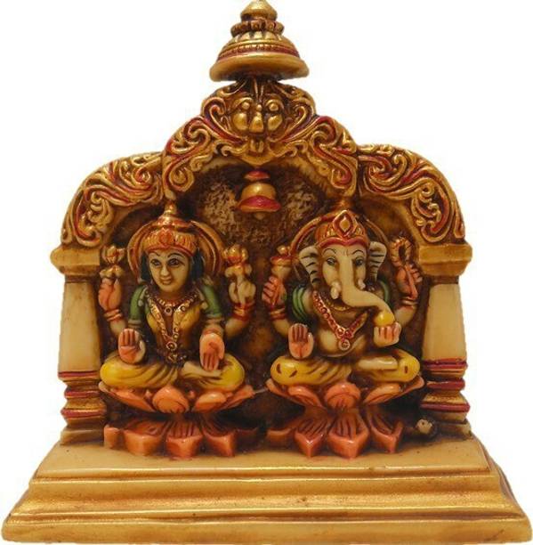 JaipurCrafts Premium Lord Laxmi Ganesha God Idol for Home/Office Temple Decorative Showpiece  -  7.62 cm