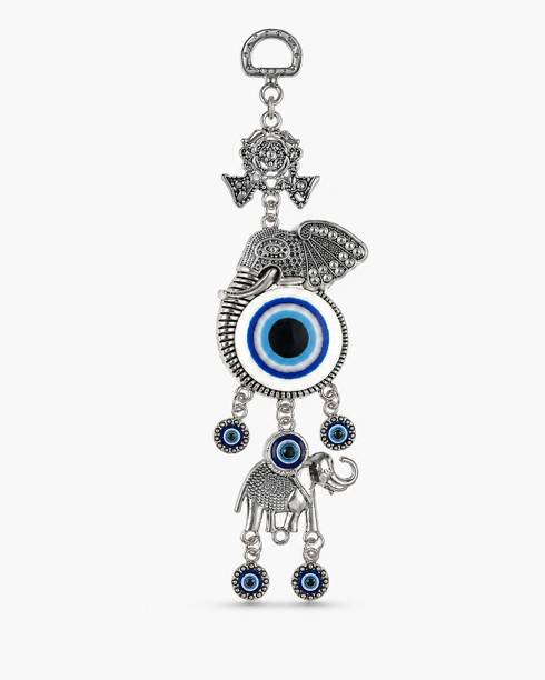 KrishAura Creations KrishAura Creations Evil Eye Elephant Wall Hanging Decorative Showpiece - 19 cm