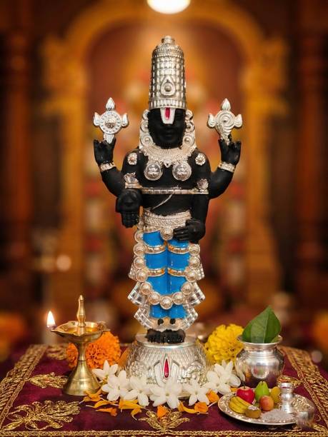 srirasthu Premium Lord Venkateswara Idol Decorative Showpiece  -  15.5 cm