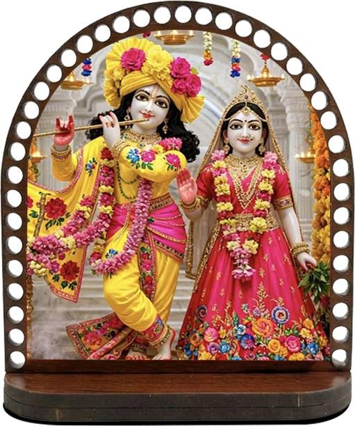 ar creative Radha and Krishna Car Dashboard Idol, God Statue For Car, Home, Office डेकोरेटिव शोपीस  -  7.62 cm