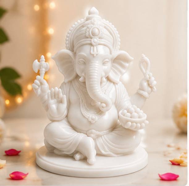 Jiva Collectibles Divine Lord Ganesha Decorative Idol Decorative Showpiece  -  10 cm